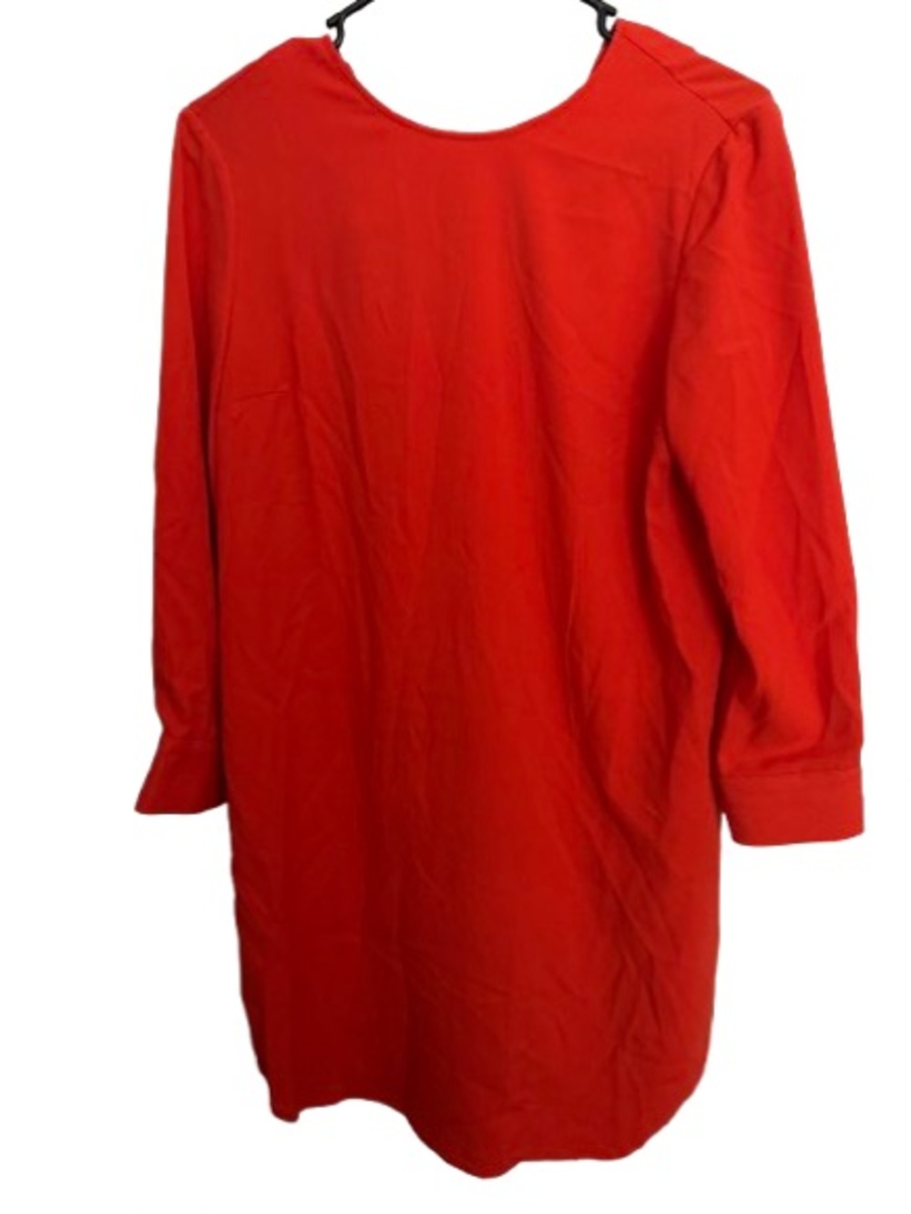 Classic Red Long-Sleeve Shift Dress